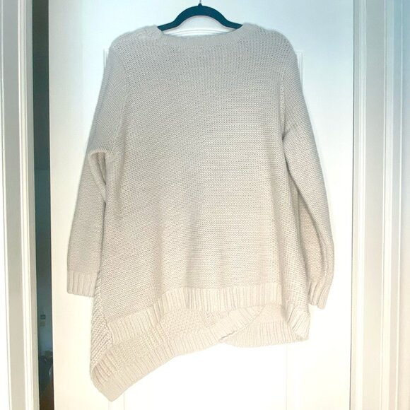 Simply Vera Vera Wang Cable Ribbed Vera Mink Heather Sweater Woman: Size 1X - Picture 12 of 13